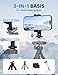 Lamicall 3-IN-1 Handyhalterung Stativ Adapter - [TOP Voll-Alu-Legierung] Metall Handy Halterung Stativ mit 1/4''-Schraubenloch/Kaltsch... 360° Smartphone Stativhalterung für Tripod, Kamera