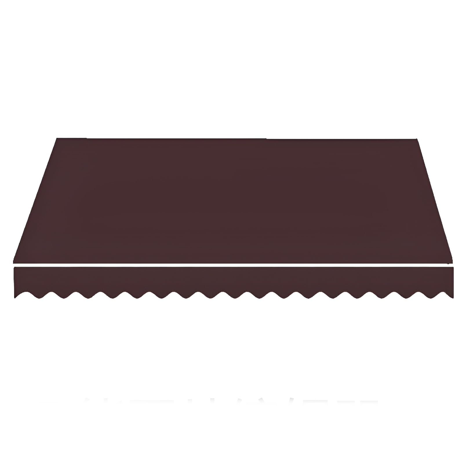 Toile de rechange pour auvent rétractable tissu polyester marron haute densité