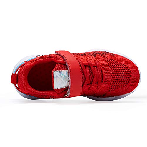 Image of Hetios Kids Shoes Girls Lightweight Athletic Running Shoes Breathable Knit School Sports Shoes (Toddler /Little Kid /Big Kid)