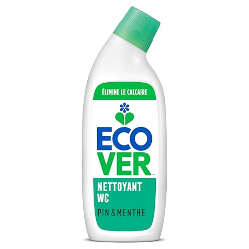 Ecover Nettoyant WC, Gel Nettoyant Toilettes Formulé aux Extraits Botaniques, Élimine le Calcaire, Parfum Pin et Menthe, Bouteille de 750 ml
