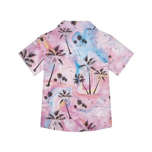 SYtrade Boys Girls Hawaii Shirt Button Down Short Sleeve Aloha Shirt for Kids Tropical Holiday Shirt2