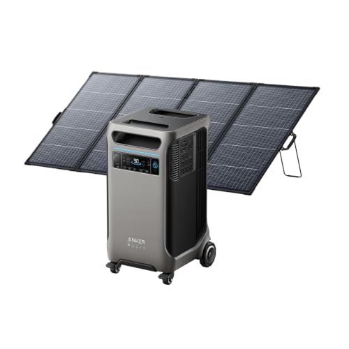 Image of Anker SOLIX F3800 Portable Power Station and 400W Bifacial Panel, 3,840Wh