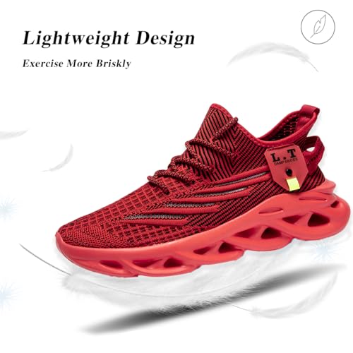 Image of Mens Running Shoes Gym Slip on Sneakers Non Slip Walking Tennis Sports Work Athletic Workout Casual Lightweight Breathable Fashion