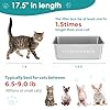 IKITCHEN Stainless Steel Cat Litter Box, Small Metal Cat Litter Box, Deep Litter Pan for Cats Kittens, Easy to Clean Odor Control Durable Nonstick Smooth Surface 17.5 in x 13.5 in x 6 inches #3