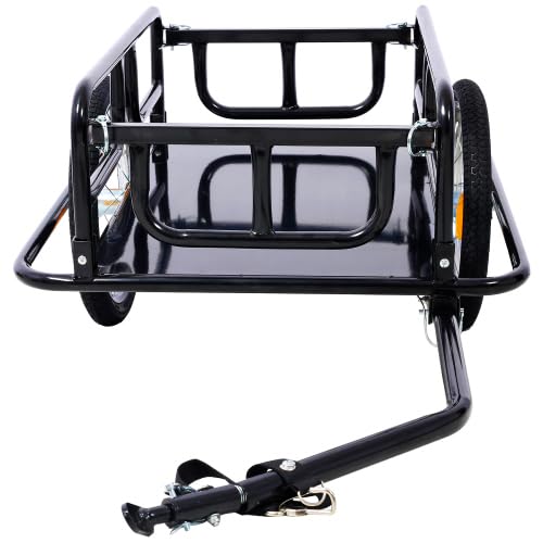 Foldable Bike Cargo Trailer with Universal Bike Hitch, Bicycle Wagon Trailer with 16