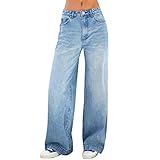 Jeans Damen High Waist Skinny Y2K Jeanshose Destroyed Hole Denim Pants Stretch Jeanshose Löcher Elegant Röhrenjeans Frauen Risse Ripped Denim Hose Jeggings Gerade Jeanshose Elegant Bootcut Schlaghose