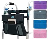 Top Glides Extra-Large Universal 6-Pocket Walker Bag/Tote/Pouch (Black)