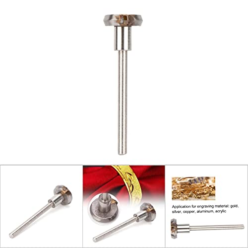 EIMSOAH Cut Flywheel Shank,Sturdy Cutting Flywheel Shank,Professional Jewelry Cutting Engraving Accessory for Fine Detail Work (Single crystal knife 135 degrees)