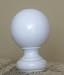 Wood Ball Finials for 1 3/8" Diameter Pole-1 Pair White