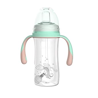 Amazon Co Jp Tomaibaby プラスチック製のベビーキッズ牛乳瓶乳児ボトルベビー哺乳瓶ベビー乳首ボトル母乳保存容器 グリーン240ミリリットル ベビー マタニティ