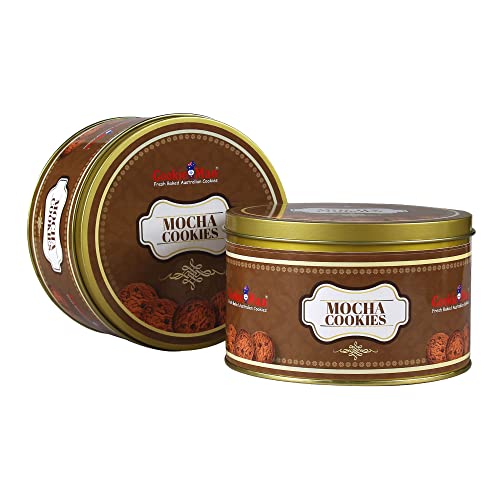 Image of CookieMan Mocha Coffee Cookies with Choco Chips Tin Box, 300g | Coffee Time Cookies Snack | Gift Hamper For Friends & Family | Freshly Baked