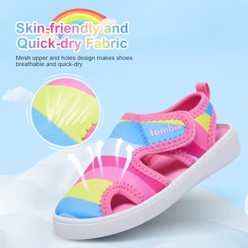 tombik Kids Boys Girls Water Shoes Quick-Dry Swim Beach Outdoor Sport Pool Sandals Barefoot Aqua Socks Baby Toddler Little Kid3