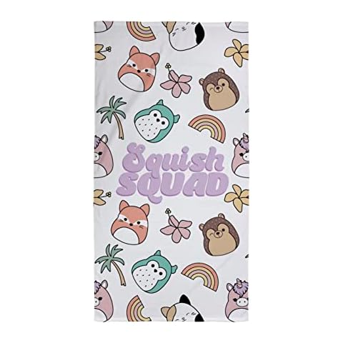 Character World Squishmallows Kids Beach Towel Cover
