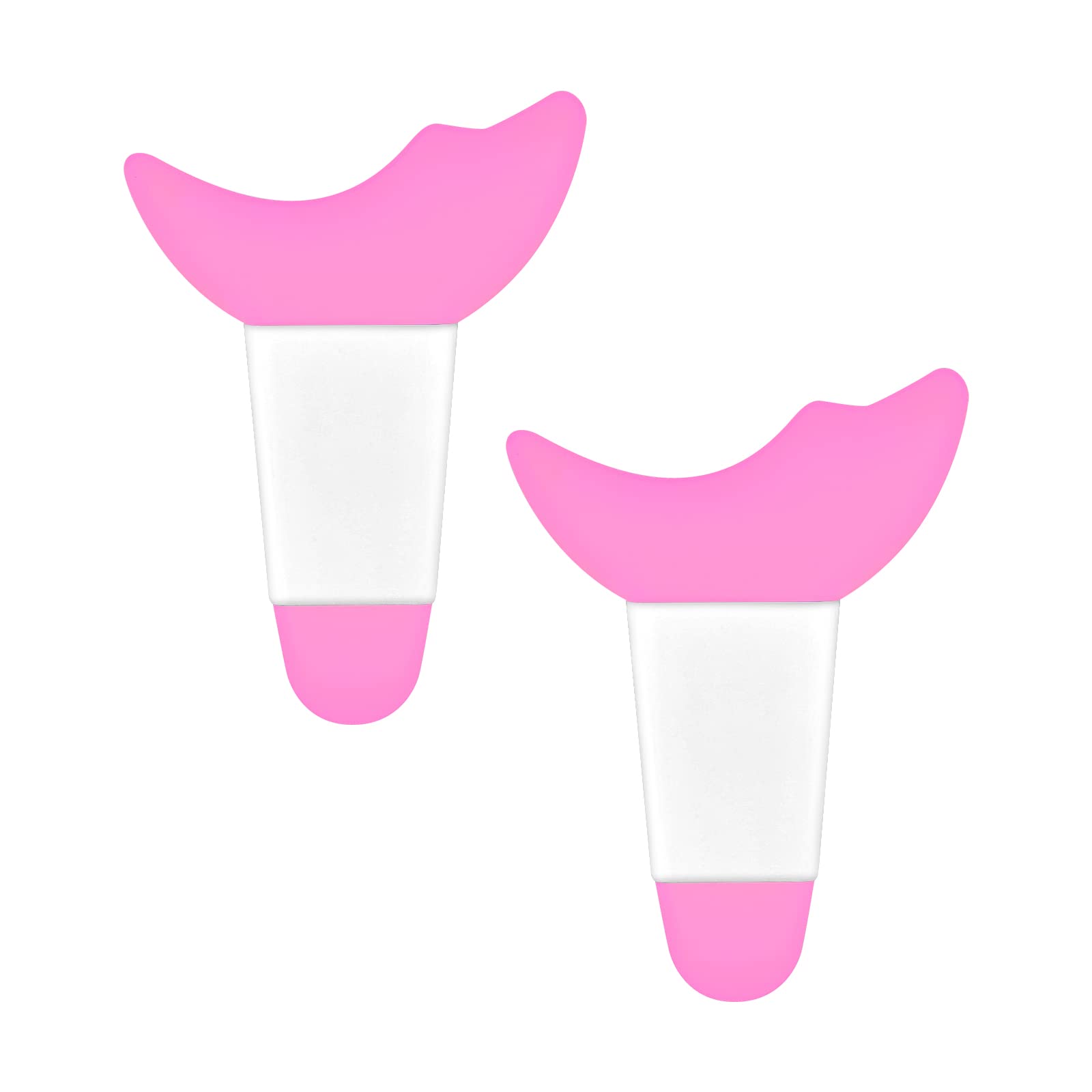 SAVITA2pcs Eye Makeup Guard Tool, Silicone Eyelash Guide Shield Mascara Makeup Tool Reusable Eyelash Makeup Tools for Women Girl (pink)