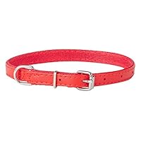 Dingo Hundehalsband 'Tape Extra' - Robustes Doppelstoff-Halsband In Rot/Schwarz, Handgefertigt