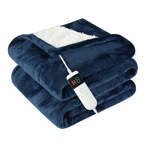 Qieryun Heizdecke Mit Abschaltautomatik, 130x180CM, 10 Heizstufen 8 Stunden Auto-Off-Timer Überhitzungsschutz, Wärme Decke Flanell Maschinenwaschbar, Beheizbare Decke Für Zuhause & Büro Qieryun Heizdecke Mit Abschaltautomatik, 130x180CM, 10 Heizstufen 8 Stunden Auto-Off-Timer Überhitzungsschutz, Wärme Decke Flanell Maschinenwaschbar, Beheizbare Decke Für Zuhause & Büro
