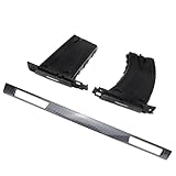 SHUNTALL 3Pcs Cup Holder Trim Driver & Passenger Side Retractable Set Compatible with 2006-2013 BMW 3 Series E90 E91 E92 E93 323i 325i 328i 330i 335d 51459173463 51459173469 51457138797 Carbon Fiber