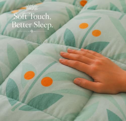 Image of HOMEKART 220 GSM Reversible Microfiber AC Comforter /Duvets for Mild Winter | All Season King Size 3 Layered Quilted Blanket for Double Bed (220 cm x 240 cm,Dark Green