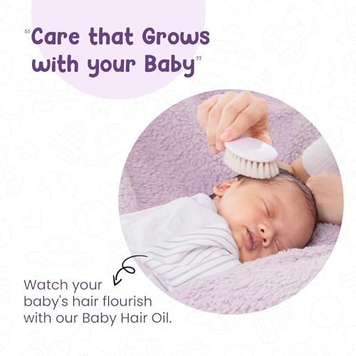 Image of Mother Sparsh Nourishing Baby Hair Oil | Soothe & Nourishes Delicate Baby Scalp | Suitable Hair Oil for Newborns | Paraben Free, Sulphate Free- 100ml