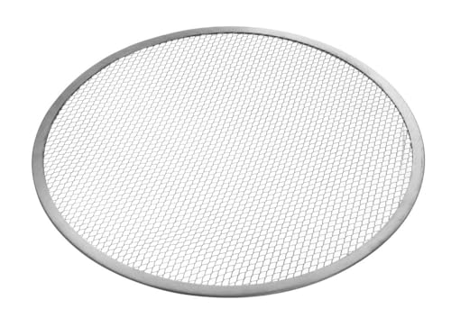 HENDI Pizza Screen, mit Drahtgitterboden, zur Verwendung in Pizzaöfen, für gleichmäßiges Pizza-Backen, Pizzagitter, Pizzablech, Pizzaschieber, ø250mm, Aluminium