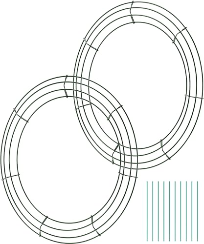 Upstout 2-Pack 14 Inch Wire Wreath Frame – Round...