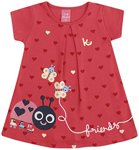 Vestido Bebê Verão Joaninha Vermelho - Kamylus