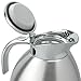 Isosteel Tableline VA-9330K 1.0 L Vacuum-Insulated Can with Lid and Single-Hand Pouring-Button, Dishwasher-Safe, 18/8 Brushed Stainless Steel
