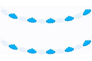 Felt Clouds Garland - A Dreamy Decor for Baby Showers and Parties