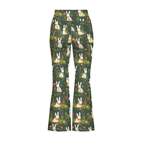 Rabbit Girls Leggings Wide Leg High-Waisted Flared Pants Kids Stylish Casual Bell Bottoms 5-14 Years3