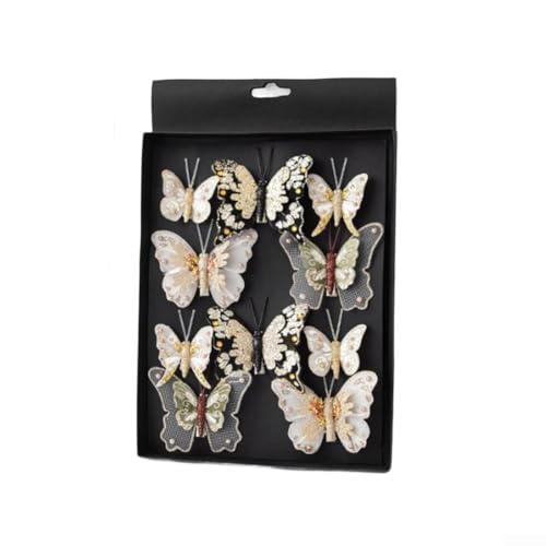 Funkelnde hohle Schmetterlings-Weihnachtsschmuck-Set, 10 Stück,...