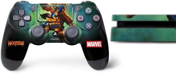 Skinit Decal Gaming Skin Compatible with PS4 Slim Bundle - Officially Licensed Marvel X-Men Wolverine Vs Sabretooth Design