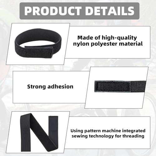 Bicycle Clips for Men Trousers,4 PCS Bike Straps,High Elastic Cycle Clips,Boots Trouser Clips,Safety Cycling Trouser Clips for Hiking,Camping,Waders,Fishing,Military Uniforms,Bike Clips Trousers - Image 2