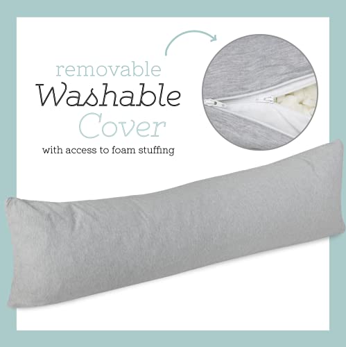 Milliard Full Body Pillow - Shredded Memory Foam With Washable Cover - Long, Hypoallergenic, Firm Hug Pillows For Side And Back Sleepers (54In, Cool Grey) #TOP3