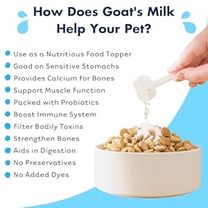 iHeartDogs Goat’s Milk for Dogs & Cats – 3-in-1 Food Topper Powder, Liquid Milk or Dog Ice Cream – Powdered Goat Milk with Probiotics