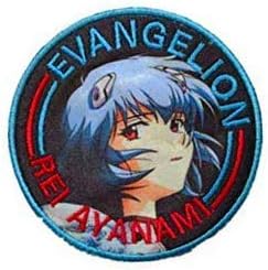 Parche decorativo bordado de EVA Rei Ayanami de anime japonés