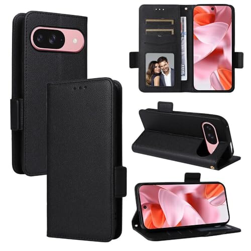 Étui cuir Google Pixel 8 noir style premium : l'alliance du chic et du pratique