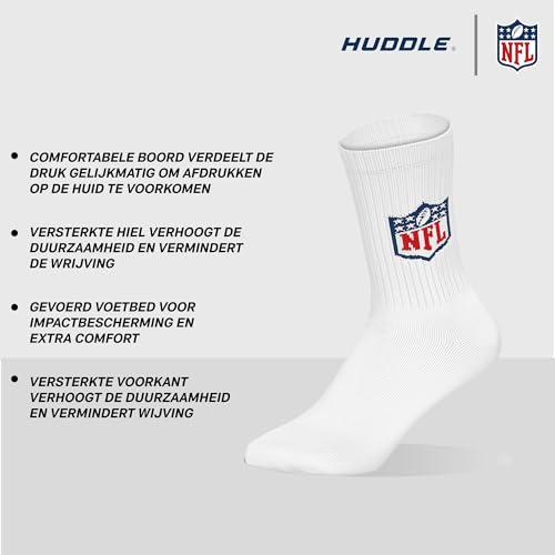 NFL Unisex Miami Dolphins 3pk Crew Socks, Teal-White-Oranje, 43-46 (3er Pack)