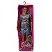 Barbie Fashionistas Ken Fashion Doll #204 with Brown Hair in Man Bun Wearing Paisley Tee & Shorts with Yellow Sneakers