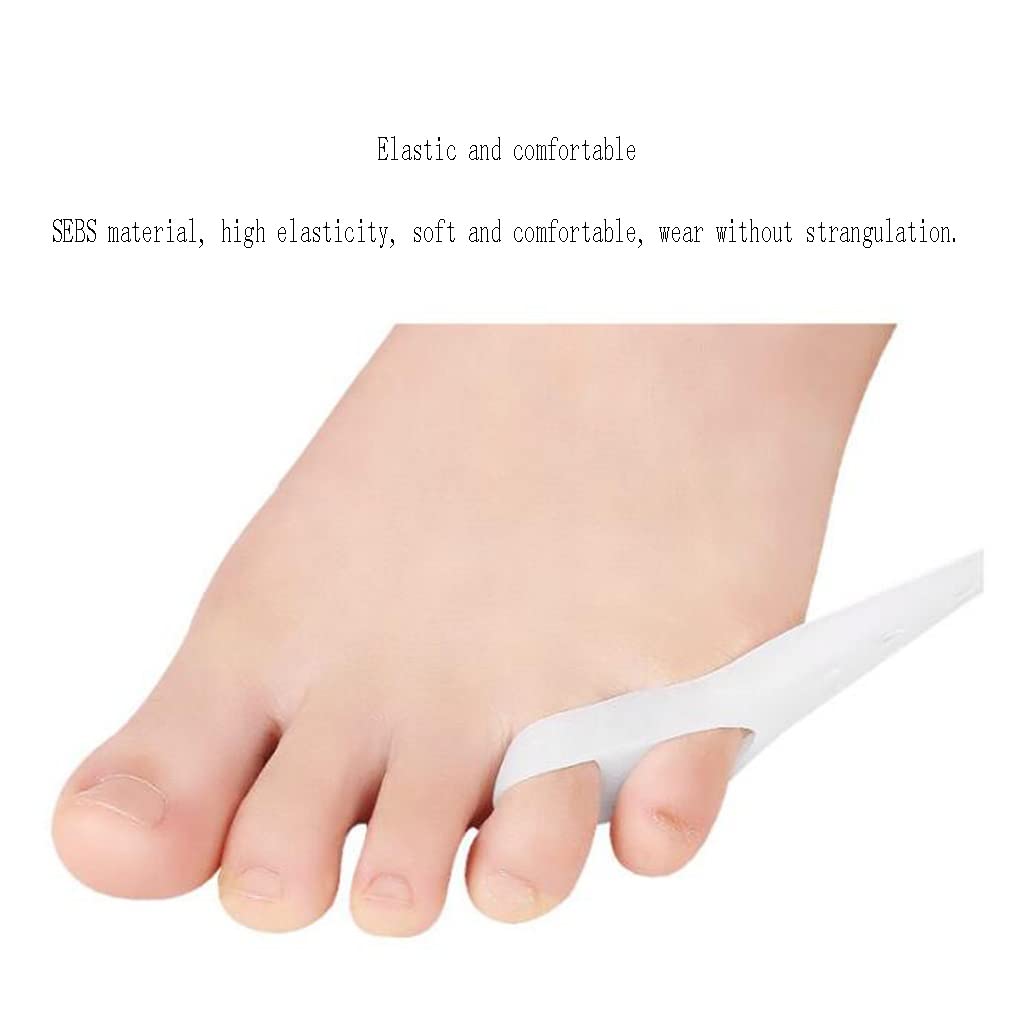 Separadores de Dedos, Separador pequeño de Doble Orificio, Corrección de Anillo para peinar los Dedos de los pies Protectores de Gel Dedos superpuestos, Separadores rizados Fricción
