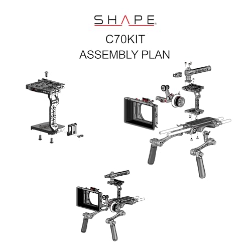 Image of SHAPE BASEPLATE, CAGE with Handles, Matte Box, Follow Focus PRO for Canon C70