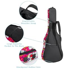 Housse de guitare en tissu Oxford épais rembourré avec boucle de suspension et sangle de cou Motif roses arc-en-ciel sur fond noir 101,6 cm, Multicolore., 42.9×16.9×4.7 in, Sac de transport tendance - Les Beatles, Paul McCartney, John Lennon, RIngo Starr, George Harrison Housse de guitare en tissu Oxford épais rembourré avec boucle de suspension et sangle de cou Motif roses arc-en-ciel sur fond noir 101,6 cm, Multicolore., 42.9x16.9x4.7 in, Sac de transport tendance – Image 3