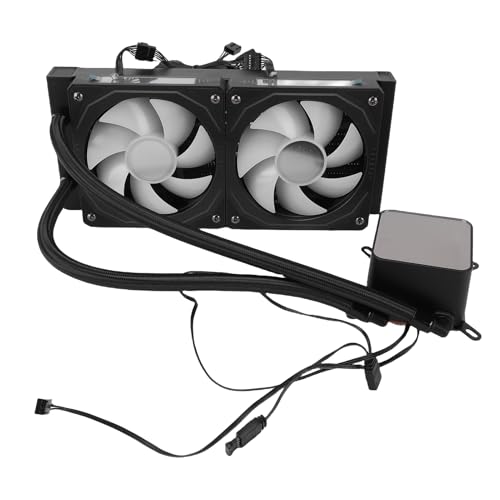 Enfriador Líquido de CPU ARGB con Base de Cobre de 277mm y Pantalla LCD de Monitoreo