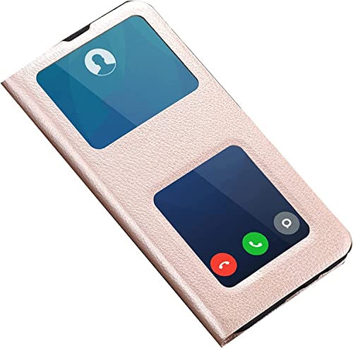 Housse rose iPhone 13 Mini avec rabat de protection pour consulter vos messages en réunion