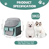 BigKing Fahrradtasche für Haustiere, Fahrradkorb vorne für Hunde, Faltbarer Fahrradkorb, geeignet für Outdoor-Reiten und Camping mit Haustieren (Blau)