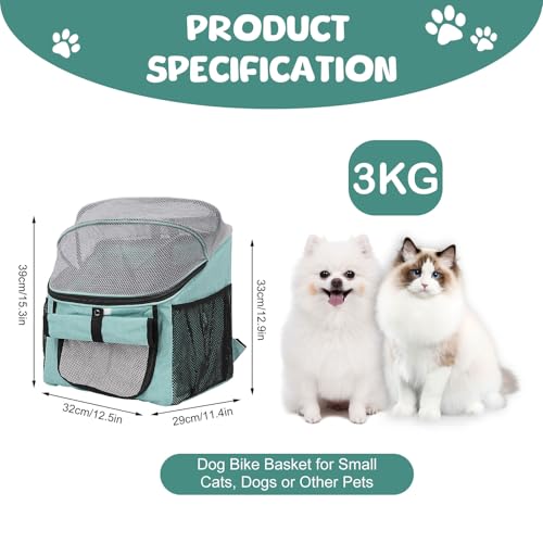 BigKing Fahrradtasche für Haustiere, Fahrradkorb vorne für Hunde, Faltbarer Fahrradkorb, geeignet für Outdoor-Reiten und Camping mit Haustieren (Blau)