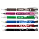 regalo grabado 25 Boligrafos Metal Personalizados con Texto y Logo