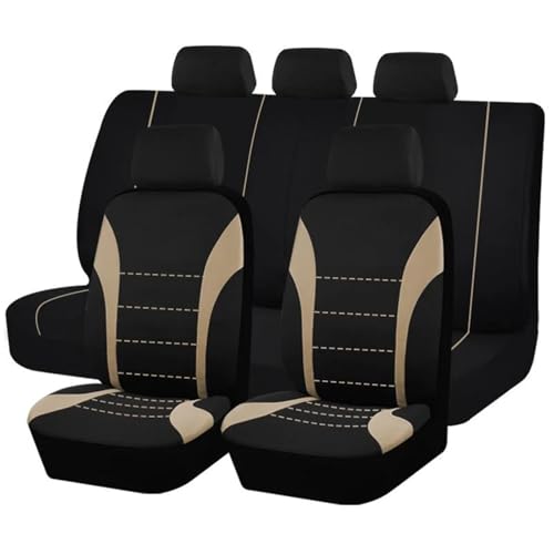 Housses de siège voiture beige en polyester pour taille universelle 5 places SUV