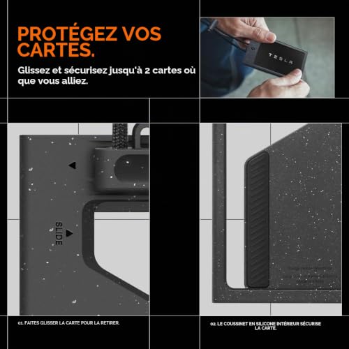 Porte badge vertical MagSlide Spigen étui carte accès noir cordon - 4