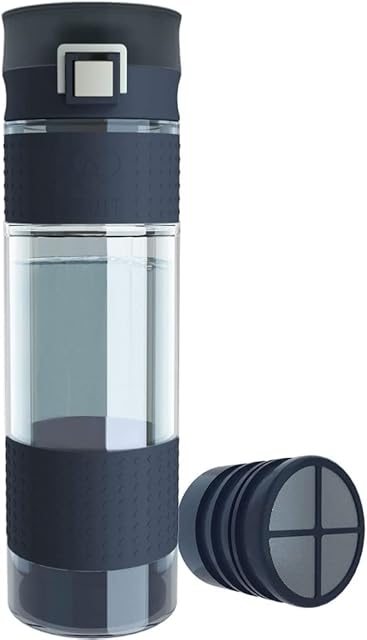 GOSOIT Hiking Camping Water Filter Purifier Bottle Travel and Sports Survival Water water filtration bottle Ultra-filtration Purifier for Survival Emergency Travel 500ML/17OZ