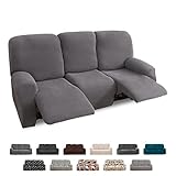 FIGOOO Recliner Sofa Covers 3 Seat Stretch Reclining Couch Covers for 3 Cushion Couch Recliner Set N